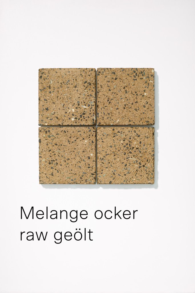 mudKlub Lehmtafel Melange ocker raw geölt
